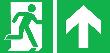 SafetyMarking Rettungsschild „Notausgang rechts“ mit Richtungspfeil aufwärts bzw. geradeaus Produktbild
