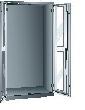 LISTA Flügeltürenschrank B1000xT580xH1950mm RAL 7035,Sichtfenstertür Leergehäuse Produktbild