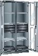 LISTA Flügeltürenschrank B1000xT580xH1950mm RAL 7035,Sichtfenstertür 8 Produktbild img1 S