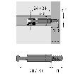Hettich MB-Einschraubdübel, Bohr Ø 5mm, Spannmaß 30mm, Twister DU 232, 20058, verzinkt Produktbild img2 S