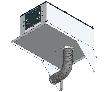 ASECOS Adapter Mont.: Wand,573x400x223mm, Abl.Ø75mm Produktbild img2 S