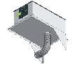 ASECOS Adapter Mont.: Wand,573x400x223mm, Abl.Ø75mm Produktbild img1 S