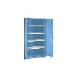 LISTA Flügeltürenschrank B1000xT580xH1950mm RAL 5012,Vollblechtür 4 Böden Produktbild