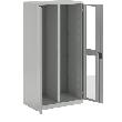 LISTA Flügeltürenschrank B1000xT580xH1950mm RAL 7035,Sichtfenstertür Produktbild img1 S