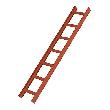 GÜNZBURGER STEIGTECHNIK Dachleiter 7 Sprossen, Aluminium, B 330mm, L 1960mm, rot Produktbild
