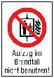 SafetyMarking Verbotsschild „Aufzug im Brandfall nicht benutzen“ Produktbild img1 S