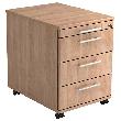 Neutral Rollcontainer Nussbaum 428x580x590 mm 3 Schübe Produktbild