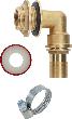 GEKA Regentonnenanschluss Set m. Tüe 1" 90° x AG G1 Stripe Produktbild