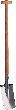 SHW Rex-Edelstahlspaten mit Tritt u. Esc hen-T-Stiel Produktbild