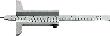 fortis Werkzeuge Tiefenmessschieber mit Stift 80mm 1/50 Produktbild