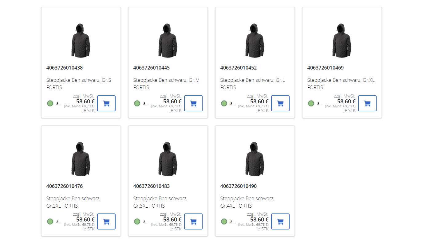 Platzhalterbild - FORTIS Artikel - Steppjacke Ben