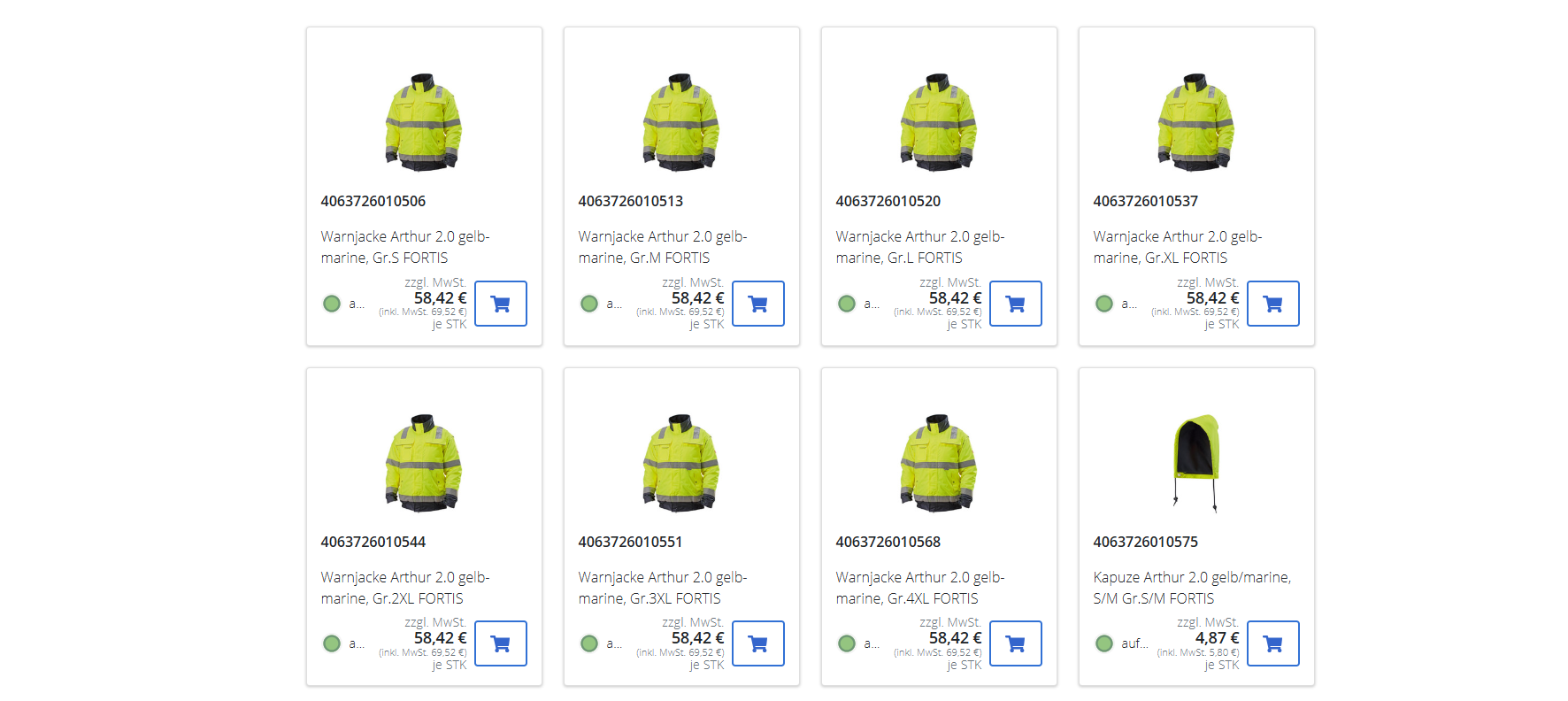 Platzhalterbild - FORTIS Artikel - Warnschutz Blouson Tom