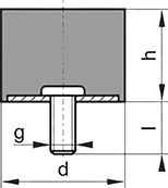 Gummi-Metall-Puffer Produktbild img2 L