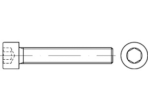 ~ISO 4762 8.8 galvanisch verzinkt mit Vollgewinde Produktbild img1 L