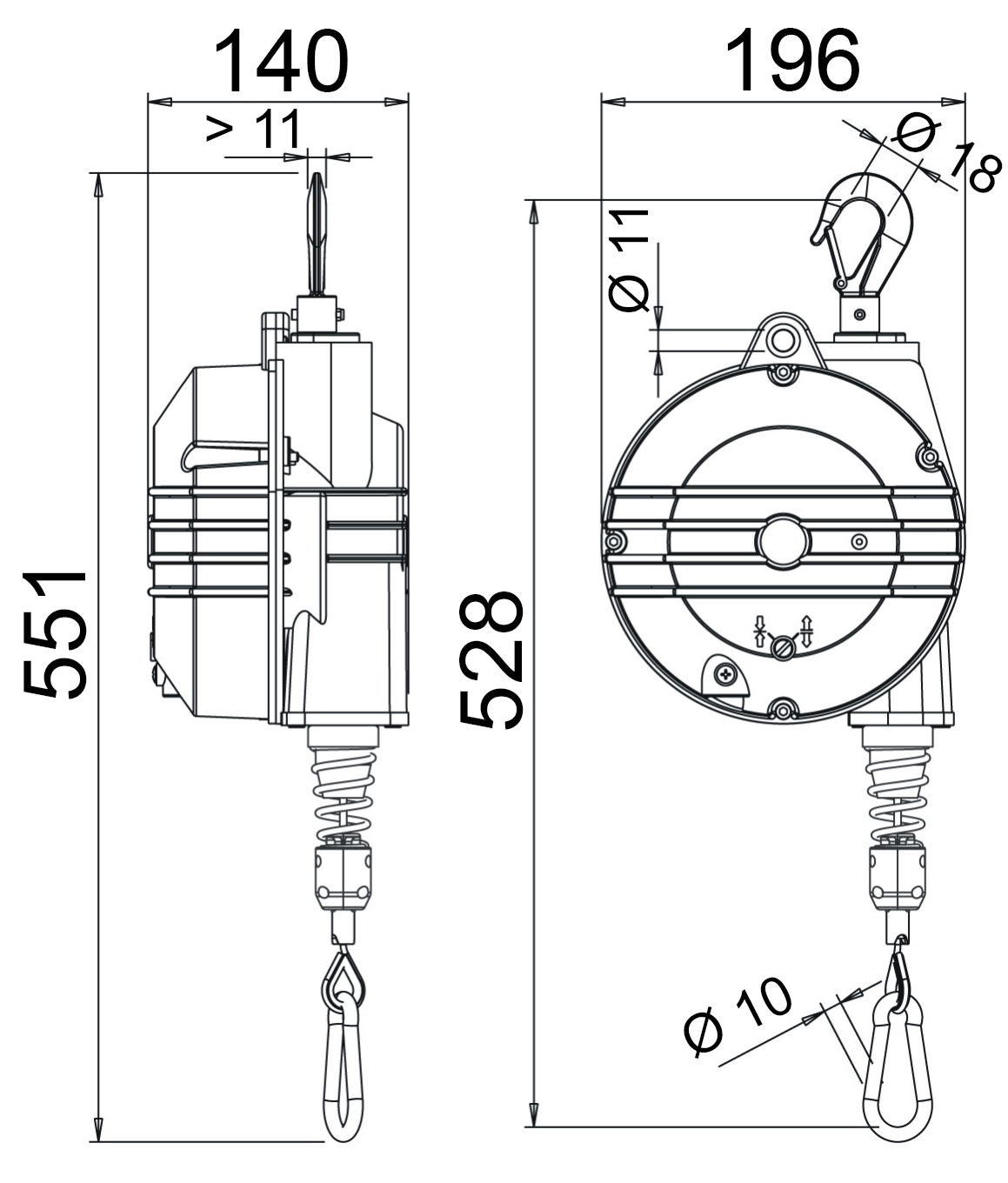 Balancer, 4 - 25 kg, 2 m Seil Produktbild img2 L