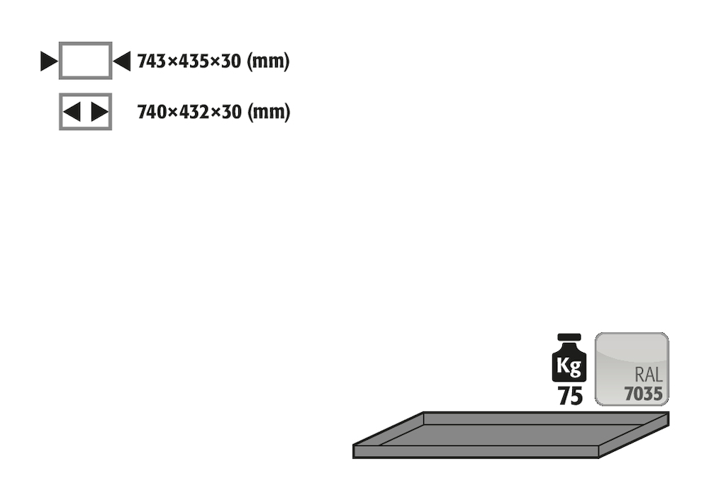 Zubehör für Gefahrstoffschrank Serie-30 Produktbild img1 L