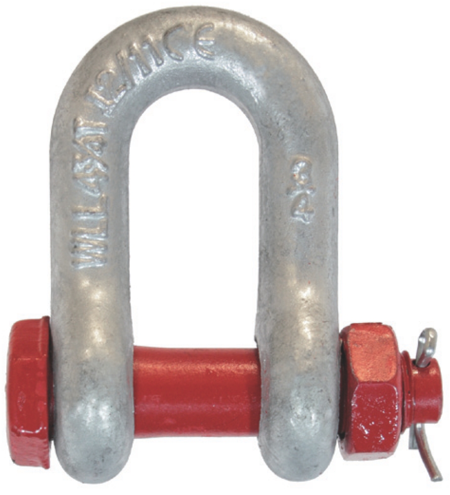 Hochfeste Schäkel, gerade Form, mit Mutter und Splint Produktbild img1 L