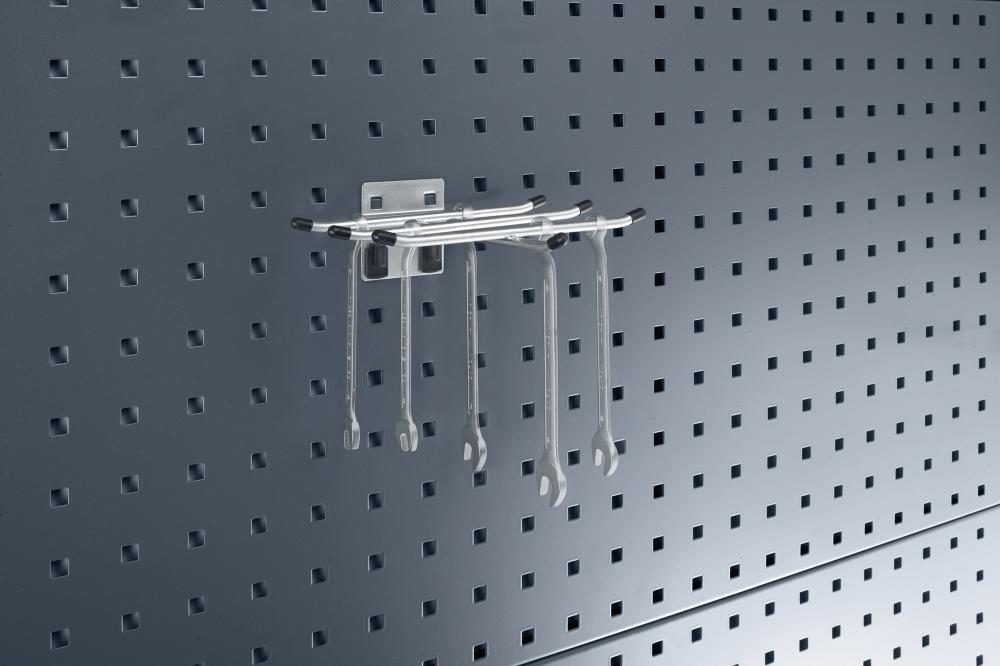 Sechsfachhalter B170xT150xD6 mm 6 Halter 80 mm für Lochplatten bott Produktbild img1 L