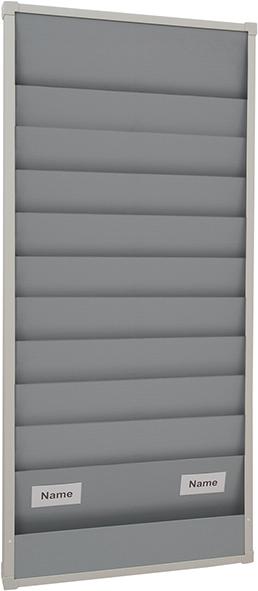 Planungstafel zweireihig 554 x 1.315 mm 15 Schienen, A 5 grau Produktbild img1 L