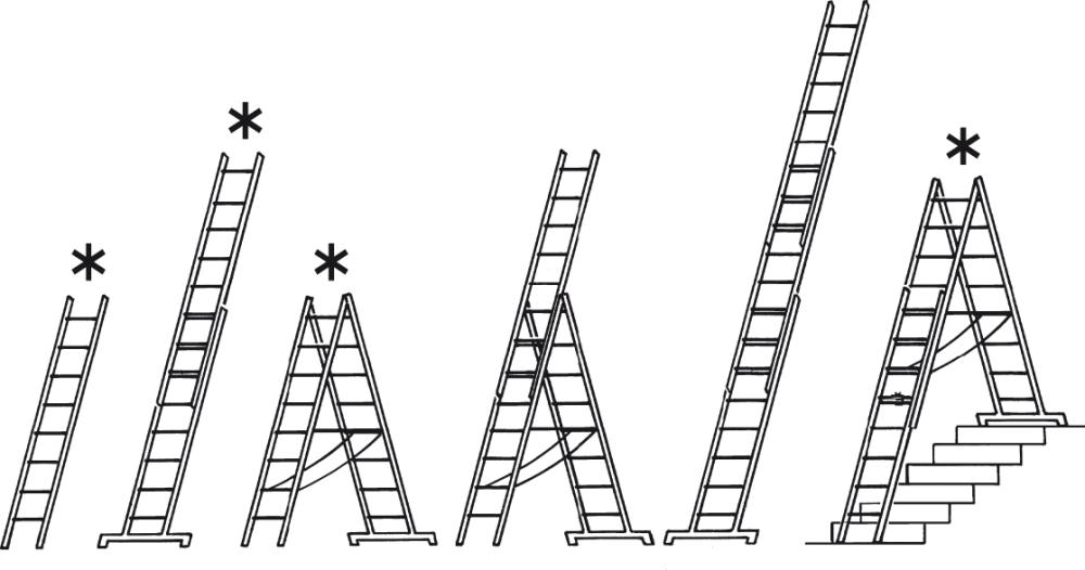 Mehrzweckleiter, 3-teilig, Traverse gerade Produktbild img2 L