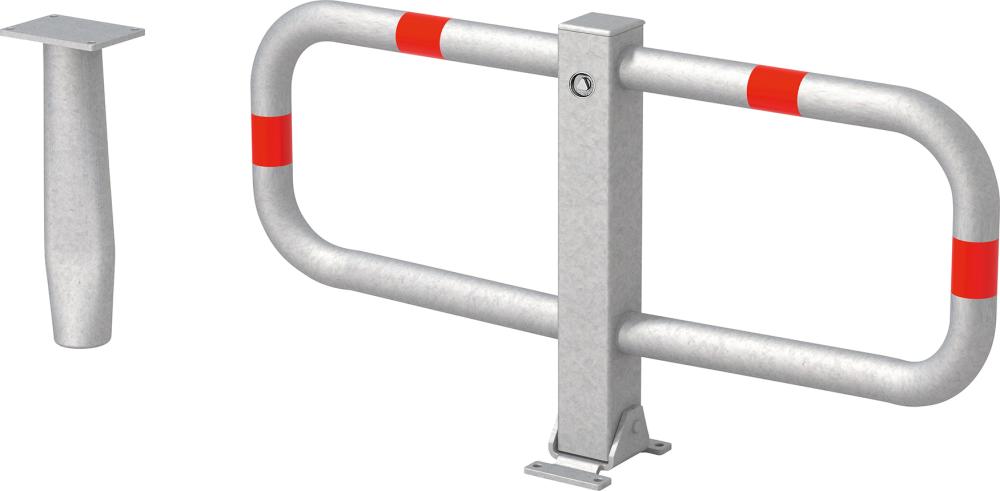 SK-Parkplatzbügel "STOPPY I", umlegbar mit Dreikantverschluss Produktbild img1 L