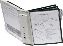 Wandhalter SHERPA 10 m. Tafeln schwarz u. grauVARIO Produktbild img1 L