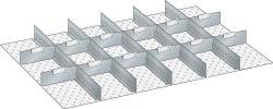 Trennwände (54x36), 5 Schlitzwände, 12 Trennbleche (Schubladen-Einteilungsmaterial), Lista Produktbild img1 L