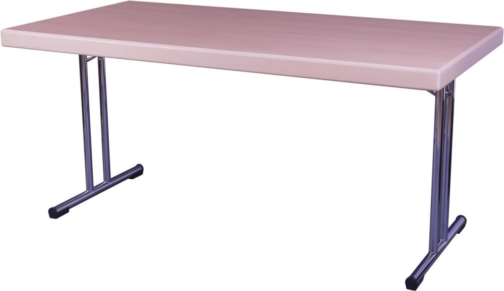 Klapptisch mit Doppel-T-Fuß, Gestell chrom Produktbild img1 L