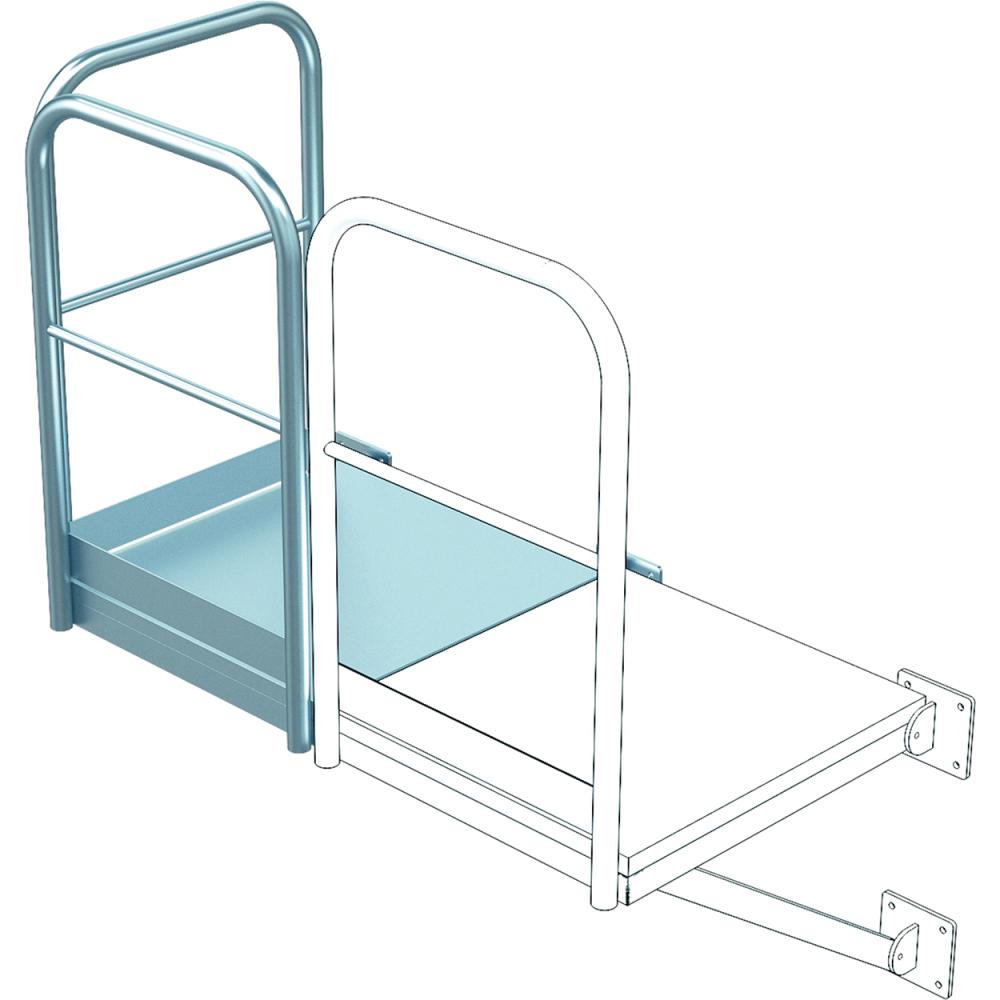 Grundpodest für Steigleiter, Stahl verzinkt Produktbild img1 L