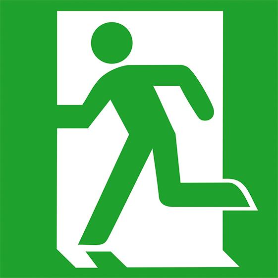 Rettungsweg/Notausgang links Produktbild img1 L