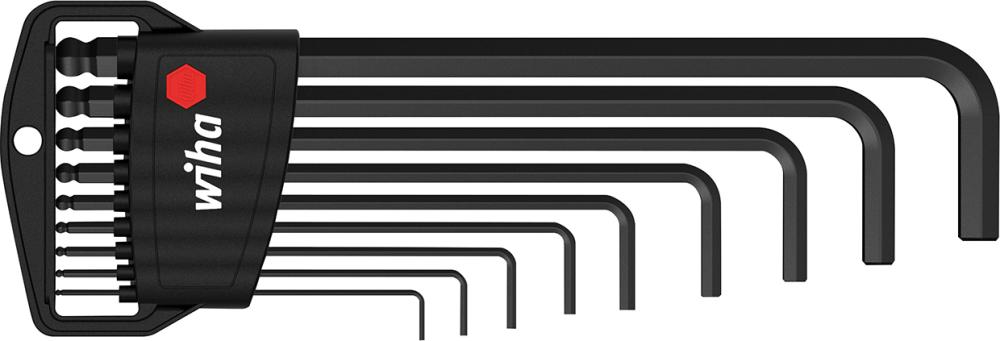 Winkelschraubendreher- Satz im Handhalter 9-teilig 1,5-10mm schwarzmit Kugelkopf Wiha Produktbild img1 L