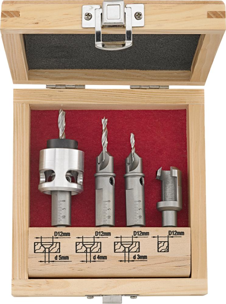 Terrassendielenbohrer Set5-tlg. FORTIS 3,4,5 mm + Zubehör Produktbild img1 L