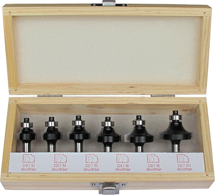 Abrundfräser-Satz HW S8 6-tlg. im Holzk. FORTIS Produktbild img1 L