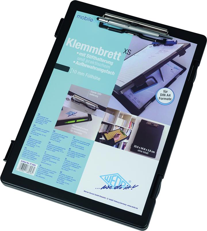 Klemmbrett A4 S m. Aufbewahrungsfach Produktbild img4 L