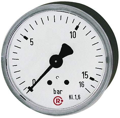 Manometer rückseitig zentrisch 63mm 0-10bar G1/4", Einfachskala, Kunststoffgeh., RIEGLER Produktbild img1 L
