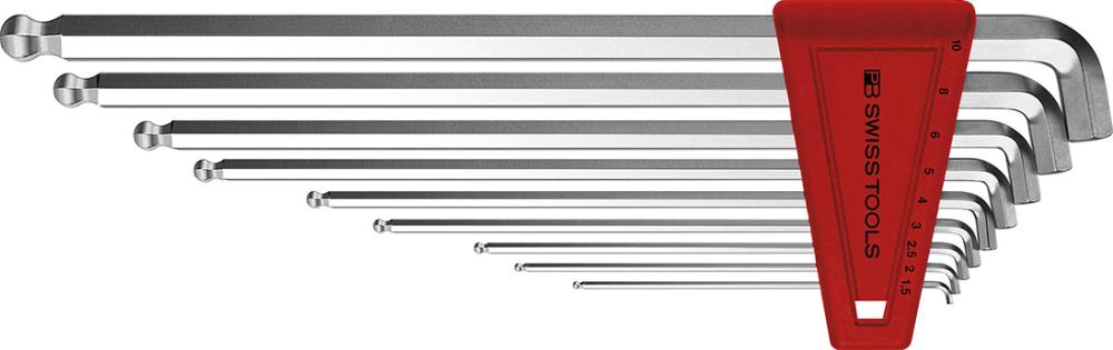 Winkelschraubendreher- Satz im Kunststoffhalter 9-teilig 1,5-10mm 100GradKugelkopf PB Swiss Tools Produktbild img1 L