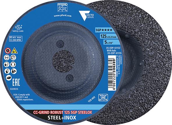 Schleifscheibe SGP CC-GRIND-ROBUST STEELOX 125mm VICTOGRAIN Pferd Produktbild img1 L