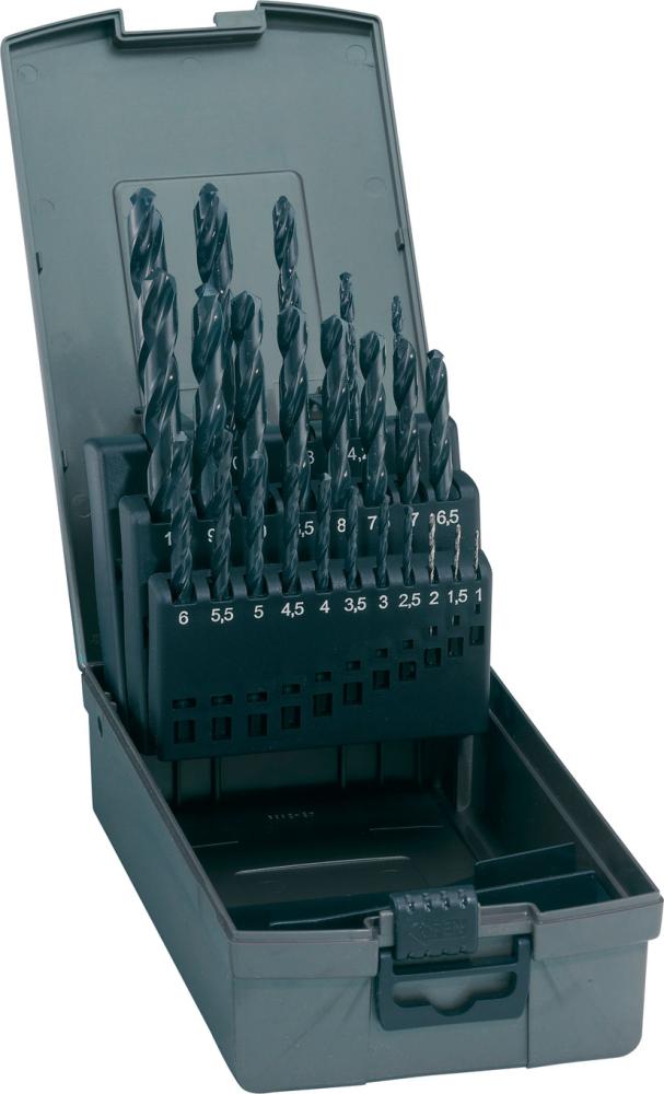 Spiralbohrer-Satz in Metallkassette, HSS, Typ N, DIN 338, geschliffen, Gühring Produktbild img1 L