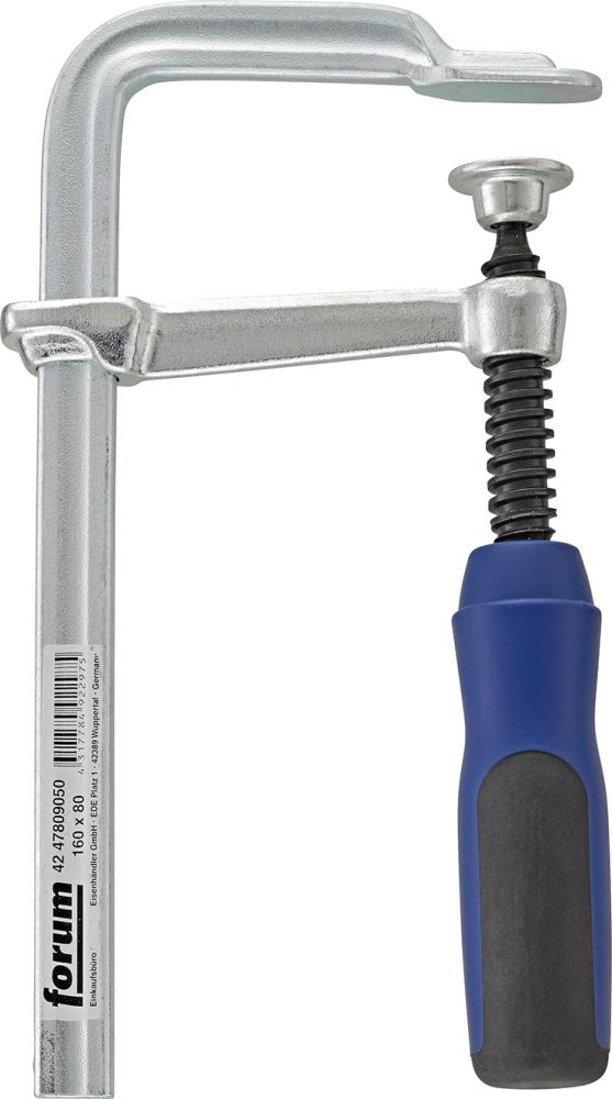 Ganzstahl-Schraubzwinge mit 2-Komponenten-Kunststoffgriff, FORUM Produktbild img1 L