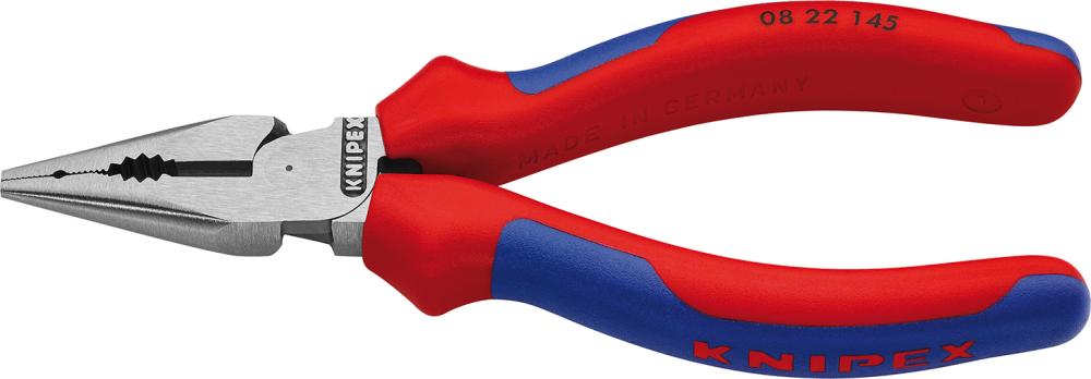 Spitz-Kombinationszange poliert mit Mehrkomponenten-Griffen 145mm KNIPEX Produktbild img1 L
