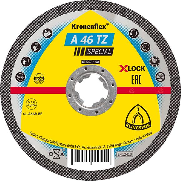 Trennscheibe A46TZ X-LOCK125x1,6mm gera. Klingspor Produktbild img1 L
