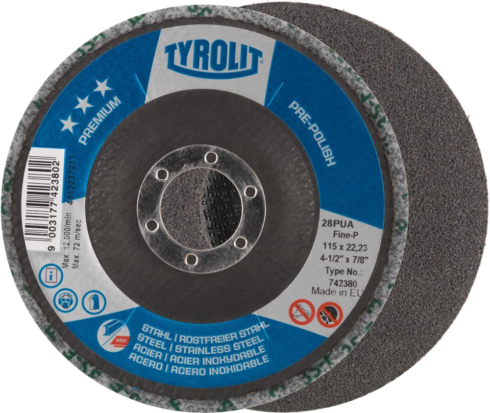 Vlieskompaktscheibe 125mm UW 3 S fine Vlieslamellen Tyrolit Produktbild img1 L