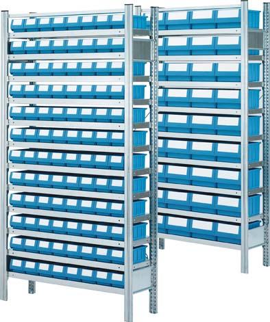 Komplettregal mit Kunststoff-Regalkästen Produktbild img1 L