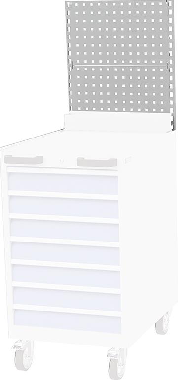 Lochwand für mobile Schubladenschränke, Tiefe 736 mm Produktbild img1 L