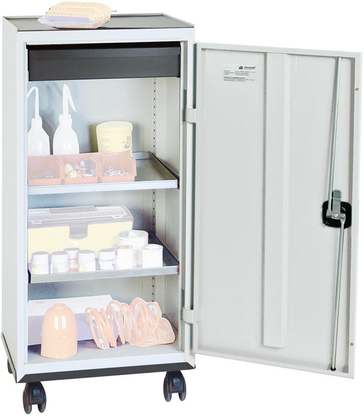 Werkzeug- und Materialschrank Serie 3000, 1000x500x500 mm, 1 Schubladen 100 mm, 2 Wannenböden, Rollenuntersatz Produktbild img1 L