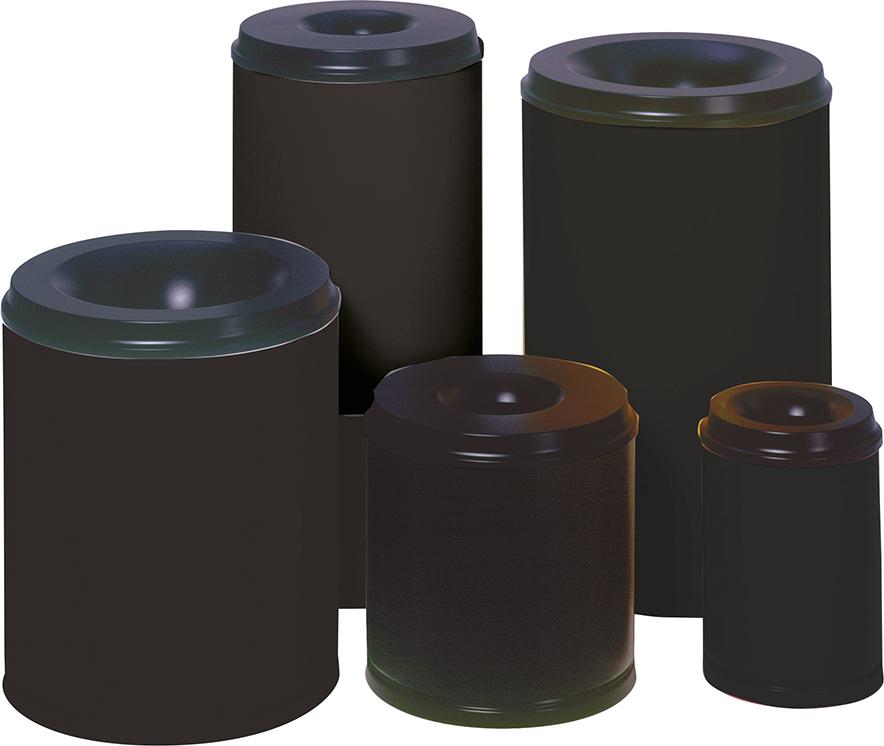 Selbstlöschender Papierkorb aus Stahlblech Produktbild img1 L