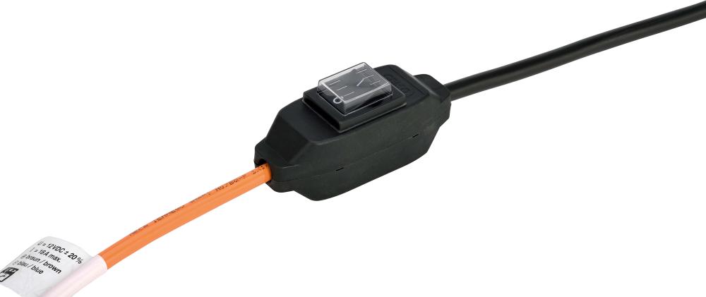 Schnurzwischenschalter kpl. 16A/250V 2-polig Kunststoff schwarz Produktbild img1 L