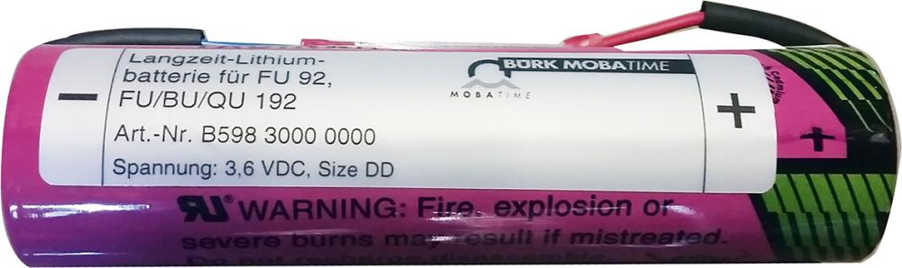 Langzeit-Lithiumbatterie f. Industrieuhrwerk FU/BU/QU 192 Produktbild img1 L