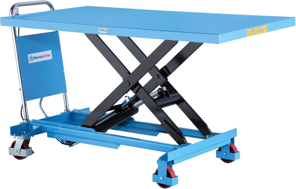 Hubtischwagen breit 1600x800 mm Plattform 500 kg Tragfähigkeit Produktbild img4 L