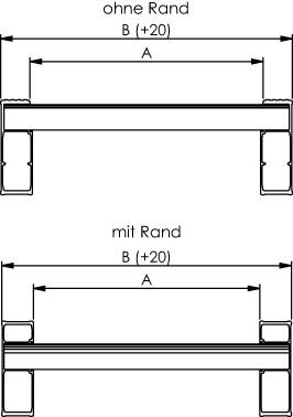 Aluminium-Verladeschiene, mit Rand Produktbild img2 L